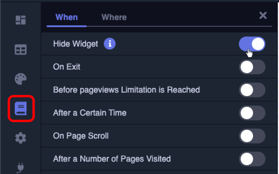 What Is The “Hide Widget” Trigger & How To Turn It On? – Common Ninja